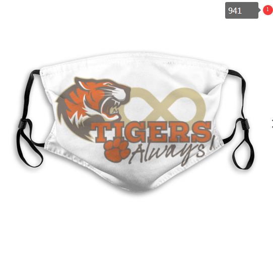 NCAA Clemson Tigers #12 Dust mask with filter->ncaa dust mask->Sports Accessory